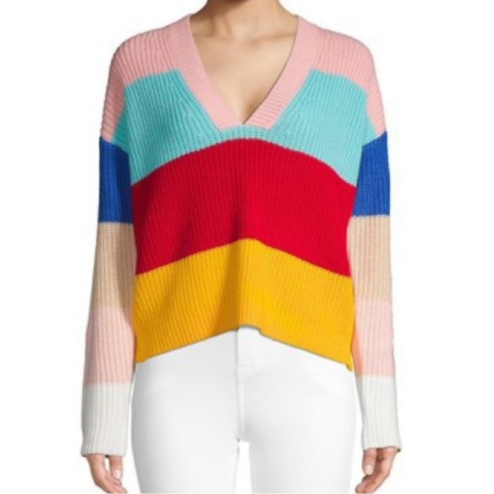FATE | Colorful V-Neck Women's Sweater 🌈